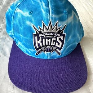 Sacramento Kings Mitchell & Ness NBA Snapback Hat Flat Brim Wool Blend